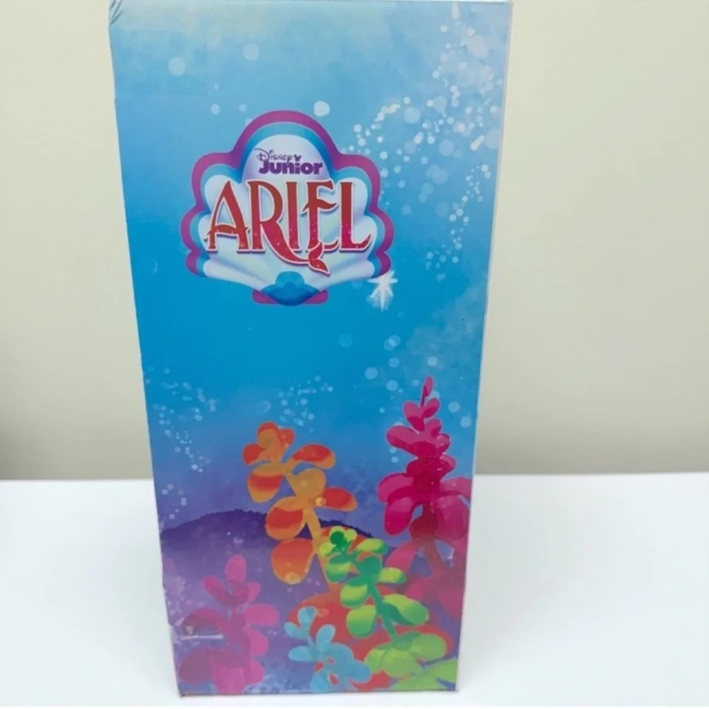 New Disney Junior ARIEL Pop Tails Fashion Doll Playset with Storage Case, 17 Pcs